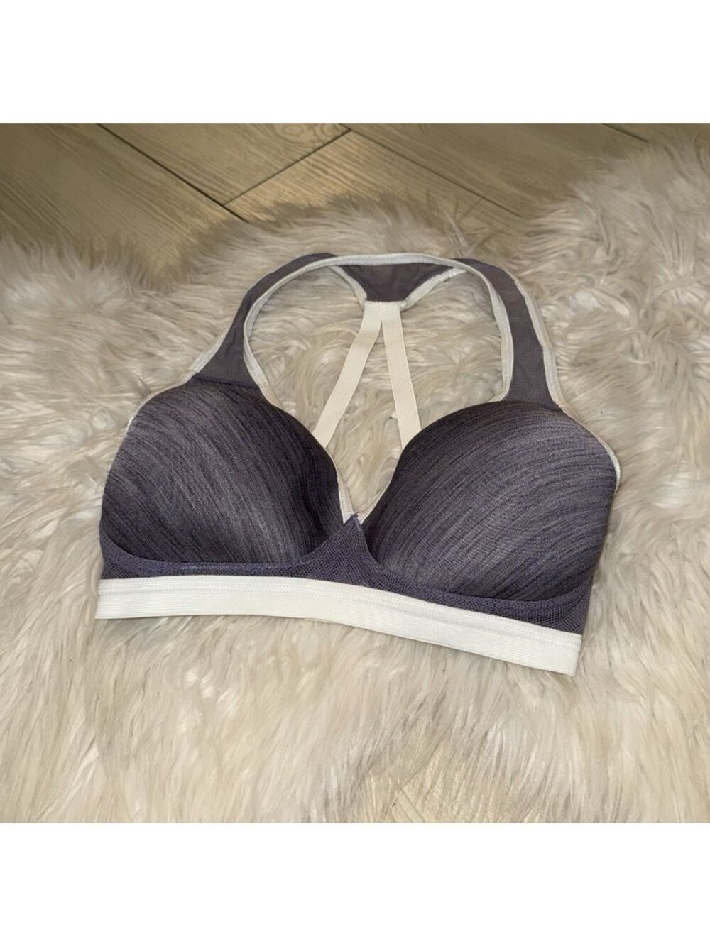 Wacoal 856234 Sports Bra Lightly Lined Wire Free Racerback Womens 32C Purple